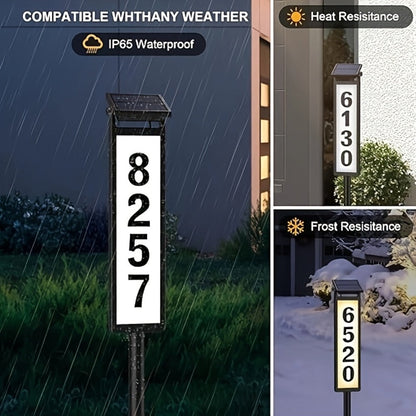 Solar House Number Light LED, DIY Address Sign with 38 LEDs, Switchable & Cool White, 270° Solar Panel