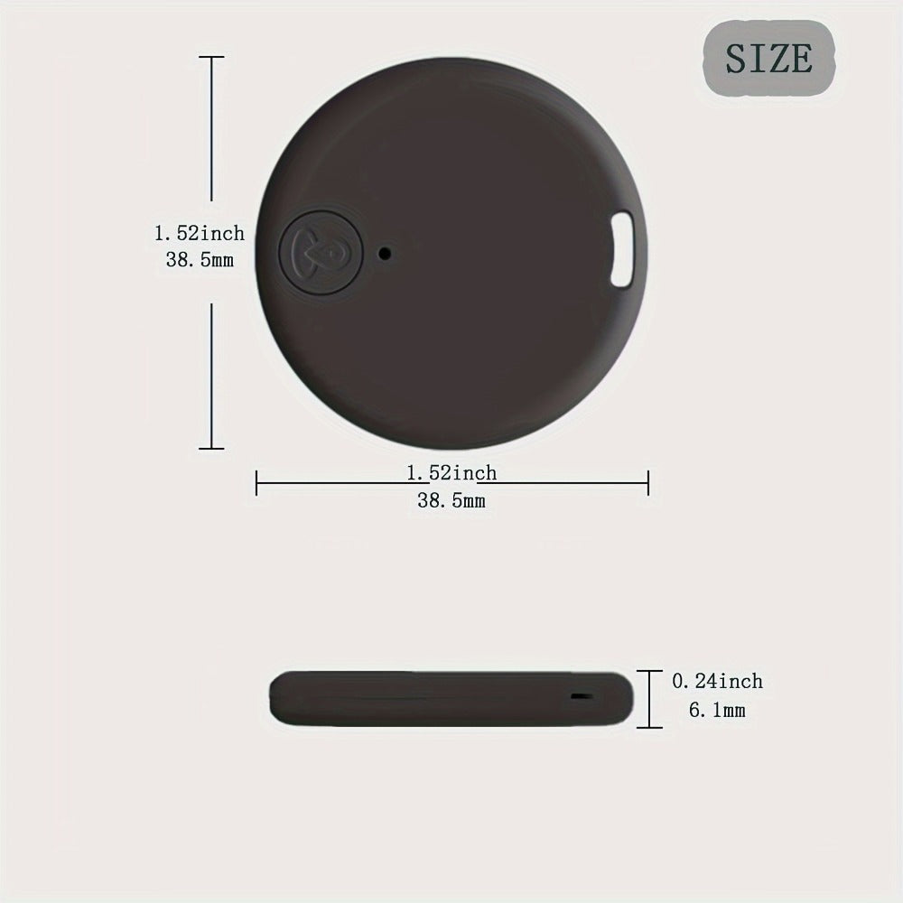 Six-Pack Round Bluetooth Key Finders in White, Black and Mixed Colors with App-Based Audible Locator