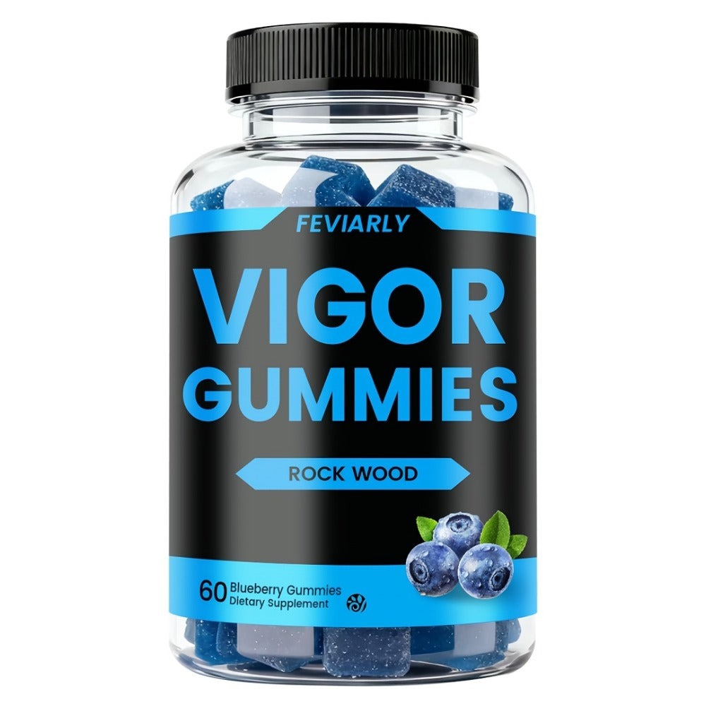 Dietary Supplement Gummies with Shilajit, Maca and Longjack in Blueberry Flavor, 60 Count for Daily Supplement Routines
