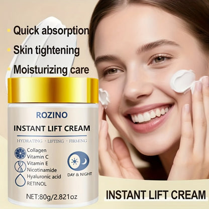 Collagen Niacinamide Face Neck Cream Instant 5-Second Lift Tightening Dark Circles Puffiness ROZINO All Skin Types Sensitive Skin 80g
