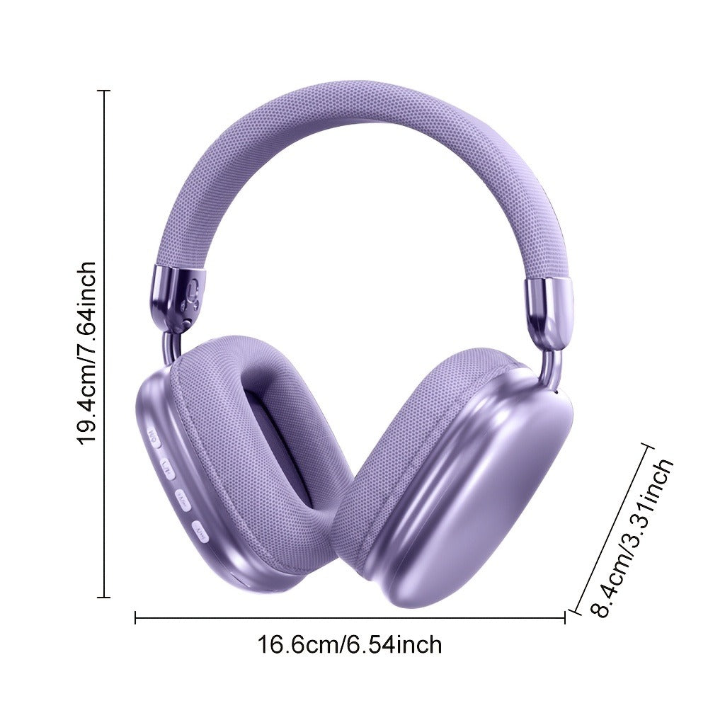WH35MAX Noise Cancelling Wireless Headset HiFi Deep Bass Built-in HD Mic Comfortable for Bedside Audio, Alarms and Room Entertainment