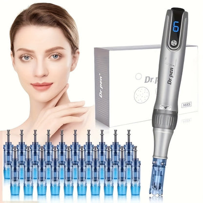 Dr. Pen M8S Microneedling Pen with 25Pcs Nano Cartridges for Entryways, Bedrooms and Living Spaces
