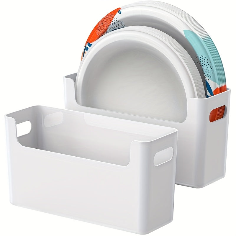 Plate Rack Kitchen Organizer Stackable Plastic Holder for 6 to 9.5-Inch Plates in Single or Multi-Piece Sets