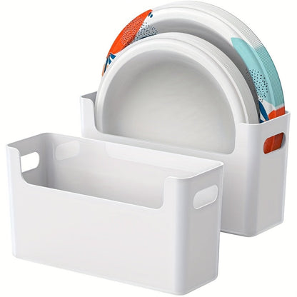 Plate Rack Kitchen Organizer Stackable Plastic Holder for 6 to 9.5-Inch Plates in Single or Multi-Piece Sets