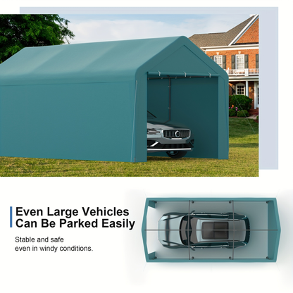 Carport Canopy 10x20 Portable Garage UV Protection for Garden, Patio and Yard Use, with the Listed Configuration
