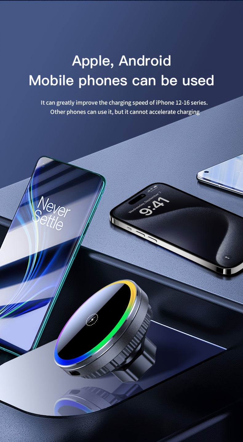 MagSafe Car Wireless Charger for iPhone 12-16 – Magnetic Air Vent Mount with Dual Cooling Fans, Qi1 Fast Charging