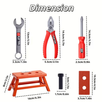 Kids Tool Set 38 Piece Pretend Play Construction Toy with the Listed Color, Size or Set Options for Everyday Use