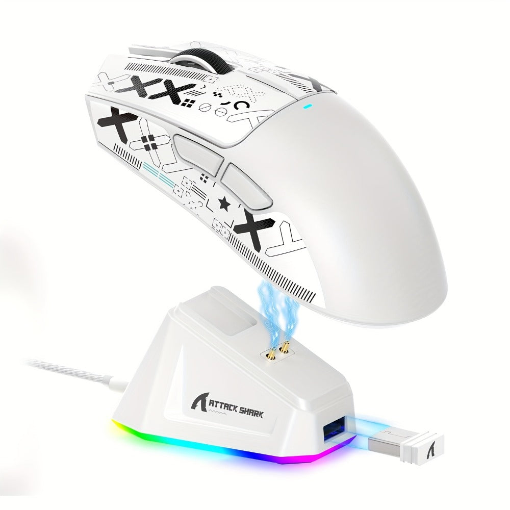 ATTACK SHARK X11 Wireless Gaming Mouse with RGB Charging Dock, Tri-Mode 2.4G/USB-C, PAW3311 Sensor