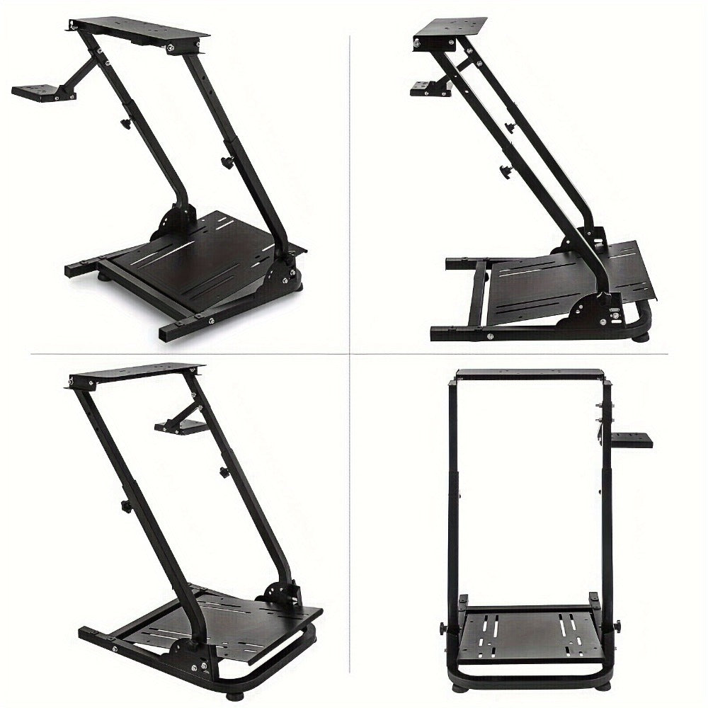 Racing Wheel Stand Height Adjustable 22"-30" Steel Driving Simulator Cockpit, Compatible with Logitech G25 G27 G29 G920
