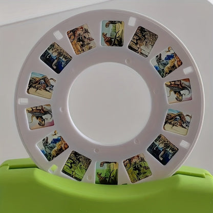 3D Slide Viewer Toy for Kids Ages 3+, Screen-Free Sideshow Projector with Space Ocean Animals Dinosaurs Slides