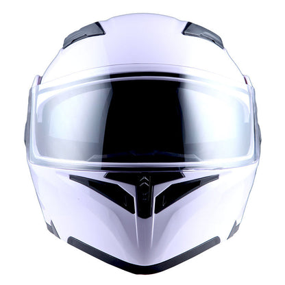 Motorcycle Helmet Modular Flip-Up Full-Face Shell with Dual Visors, S-XL Sizes and Arrow, Storm or Glossy Styles