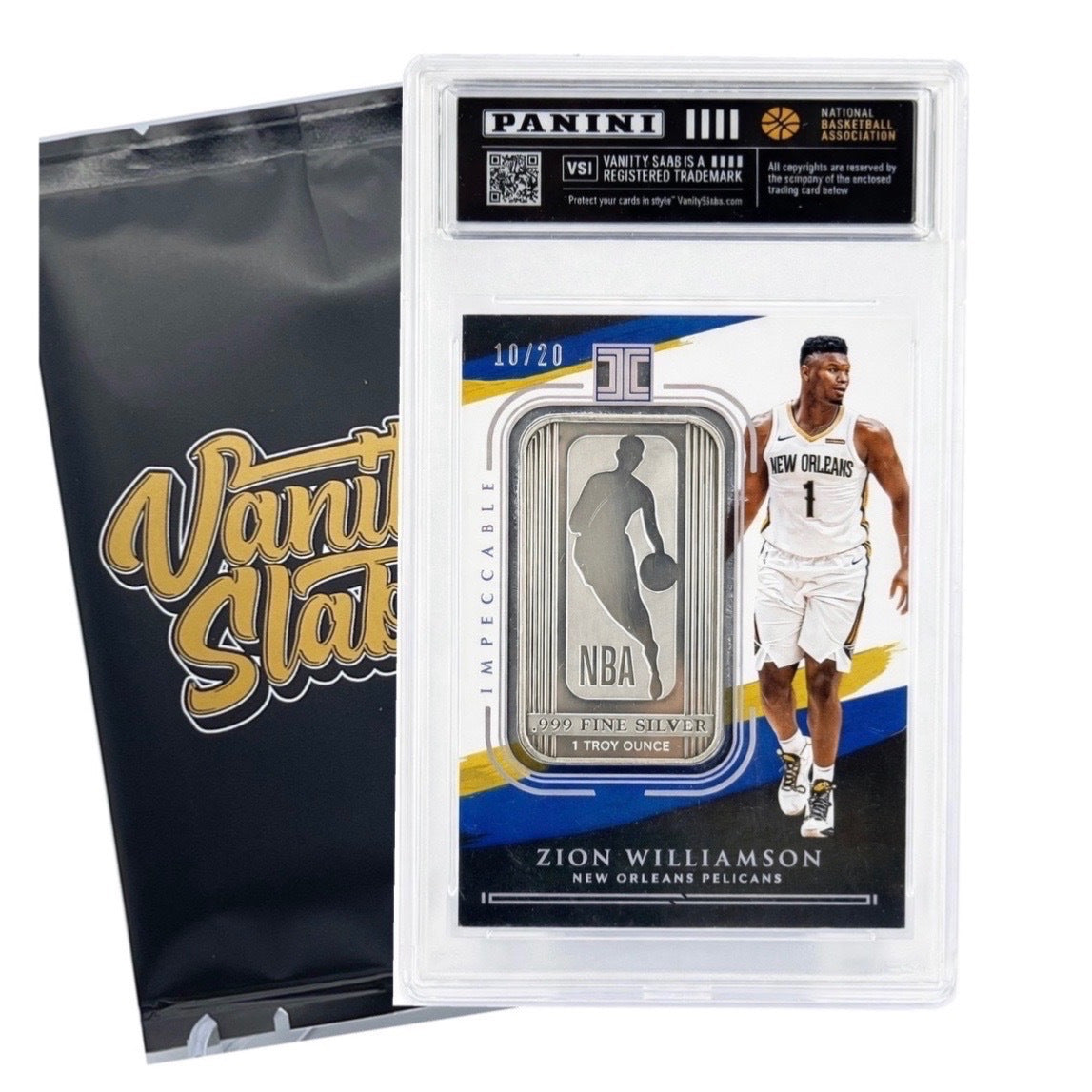 Sports Trading Cards, Basketball Vanity Slab with Black Label or Two-Slab Options for Display