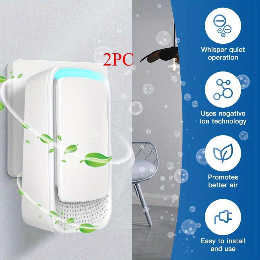 Plug-In Air Purifier Ionic, Filterless & Silent Odor Neutralizer for Home, Pets, Office & Gym, Compact 24/7 Fresh Air