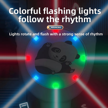 Hop Ball for Kids & Adults Luminous, Thickened Rubber Bouncing Balance Ball, Princess Pink & Panda Black