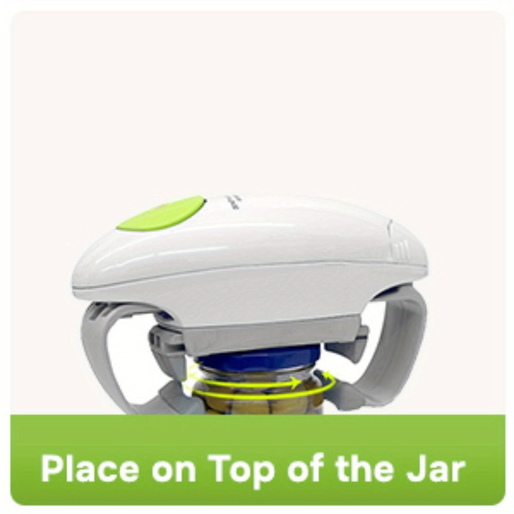 Electric Jar Opener & Bottle Opener, One-Touch Lid Opener for Arthritic Hands, Seniors & Weak Grip