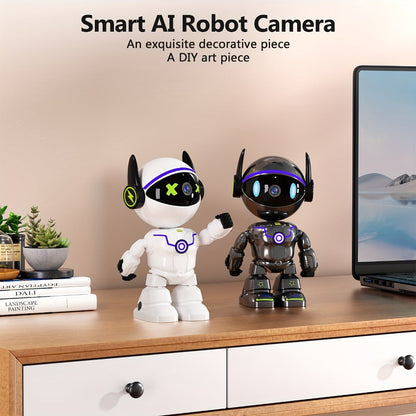 Pet & Baby Camera Monitor Indoor 4MP QHD Robot Camera, 360° Panoramic Night Vision, Motion Detection Alerts