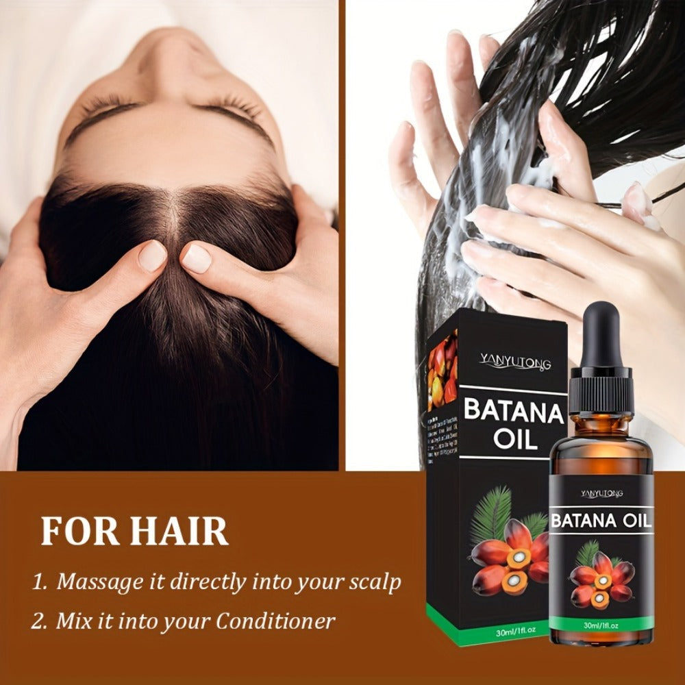 Batana Oil Hair Treatment Leave-In Essence 30ml – Plant Extract Deep Moisturizing Scalp Care, Lasting Fragrance, Frizz Control