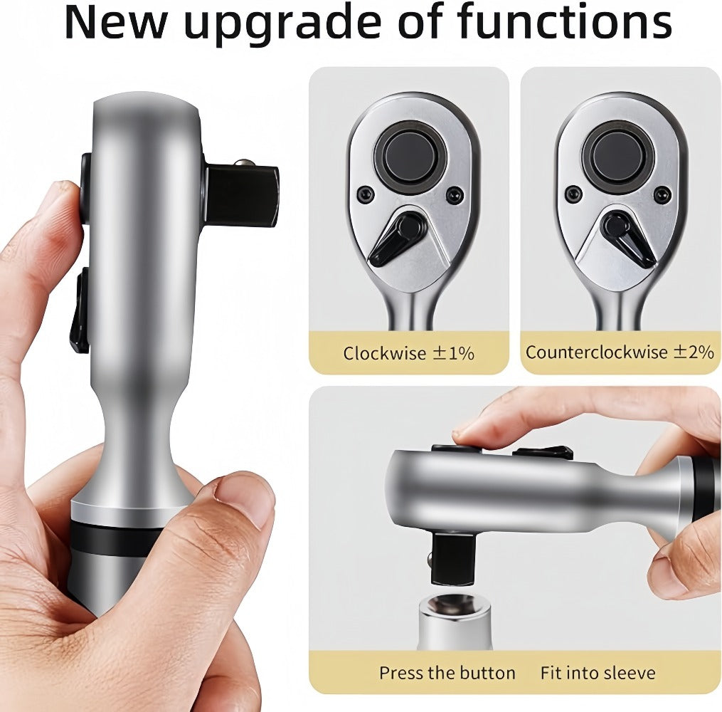 Digital Torque Wrench – 1/2" & 3/8" Drive, ±1% Accuracy, LED & Buzzer Alert, 4 Units, 500 Data Sets, Preset P1-P8
