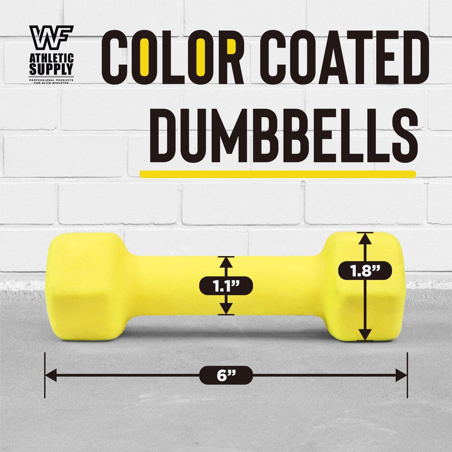 Neoprene Dumbbells Pair with Non-Slip Hex Shape – Color-Coded Hand Weights for Women & Men, Strength Training, Home Gym & Aerobics