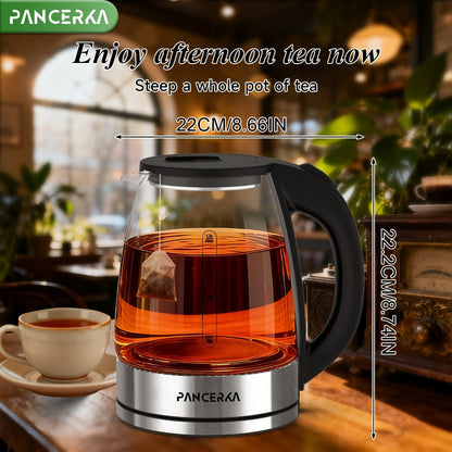 Electric Kettle 1000W Auto Shut-Off Stainless Steel Fast Boiling Hot Water Kettle 1.7L for Entryways, Bedrooms and Living Spaces