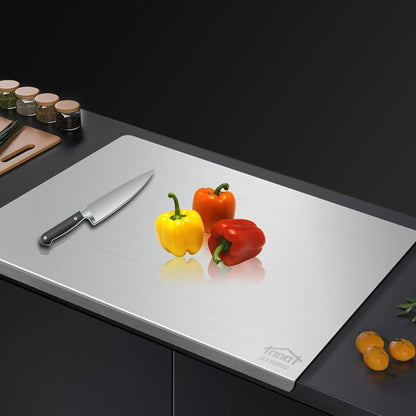 Chopping Boards for Kitchen, Stainless Steel Cutting Board – 304 Grade Butcher Block Rolling Board, Large Kitchen Chopping Board for Meat