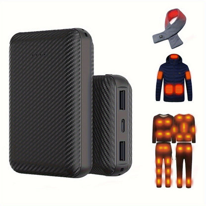 Power Bank 20000mAh 5V/3A for Heated Clothing with USB-C Input/Output, Single or Two-Pack Sets