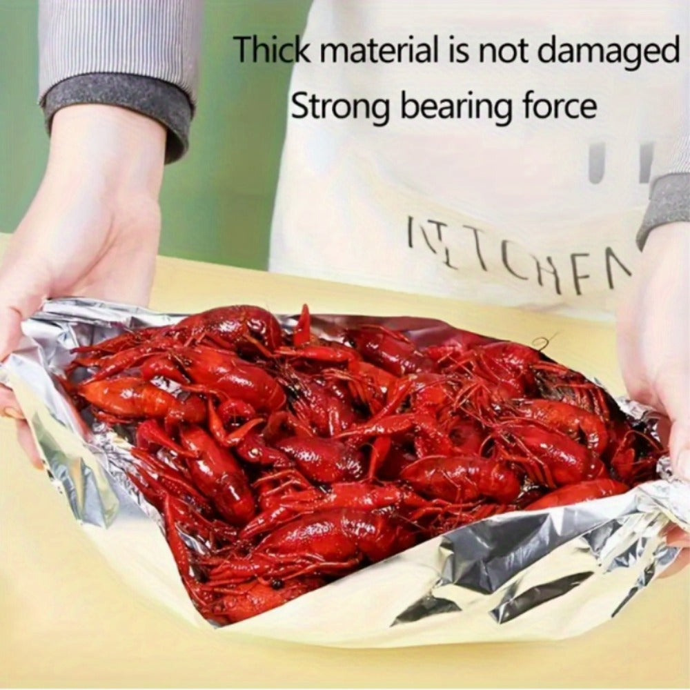 Aluminum Foil Roll 12 Inch Wide 30 Sq Ft for Restaurant Food Packaging Grilling Cooking for Grilling, Camping and Outdoor Meals