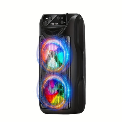 Portable Bluetooth Speaker MOS-2058 with RGB Ambient Lights, USB, AUX, FM, TF Playback and Four Colors