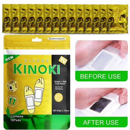 Foot Detox Patches Bamboo Vinegar & Ginger 60 & 160 Pcs – Deep Cleansing Natural Plant Ingredients Alcohol-Free Overnight Moisturizing Foot