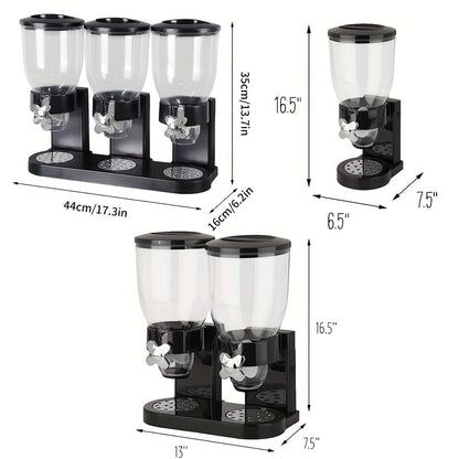 Dry Food Dispenser & Candy Organizer with Spoon Bowl Lid, Countertop Snack Container for Pantry Kitchen 17.5 Oz