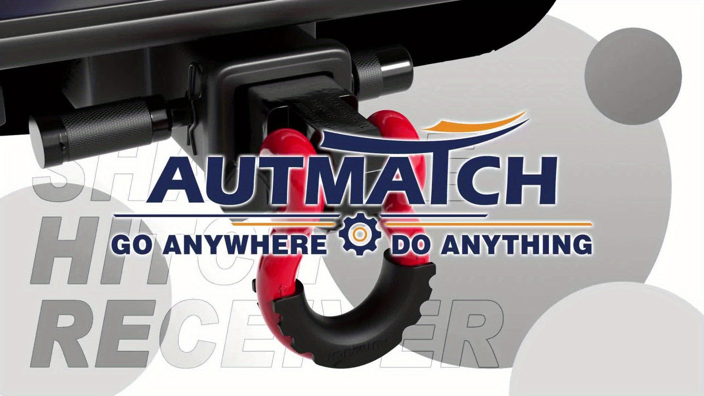 Shackle Hitch Receiver Kit 2 Inch – 45, 000 lbs Break Strength, Drop-Forged Steel, Lock Pin & D-Ring, Fits Truck RV ATV Boat, 8 Colors