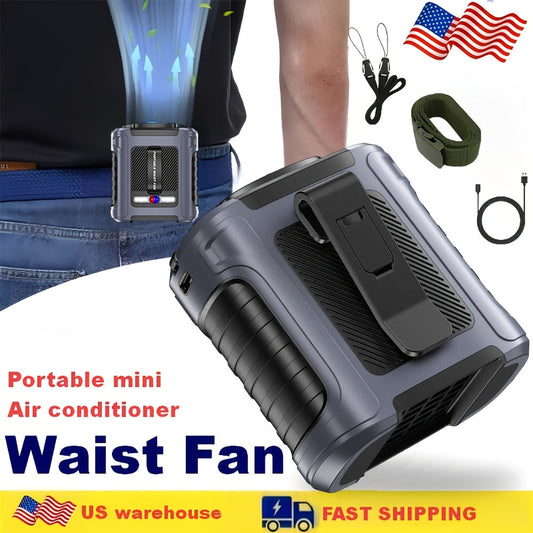 Wearable Neck Fan Rechargeable 10000mAh, 5-in-1 Portable USB Fan 22000RPM Brushless Motor, 5 Wind Speeds, LED Power Indicator