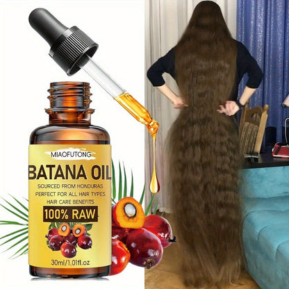 Batana Oil 30ml Cold-Pressed – Multi-Use Hair Growth & Scalp Strengthening Oil for Hair, Eyelashes & Eyebrows | Repairs Damage