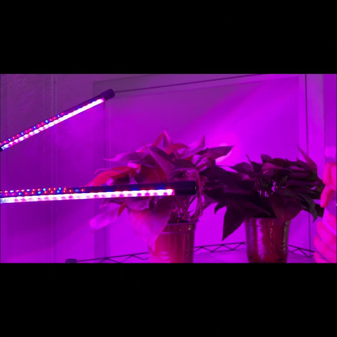 Adjustable Floor Tripod LED Plant Lamp with RF Remote, 4 or 5 Flexible Heads and 29-61in Stand