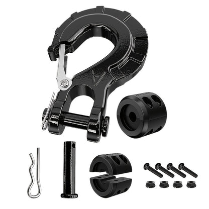 Winch Hook Forged Steel 3/8" Grade 70 Clevis Slip Hook 35, 000 lbs – Spring Latch ATV UTV Jeep Truck Off-Road Recovery Towing