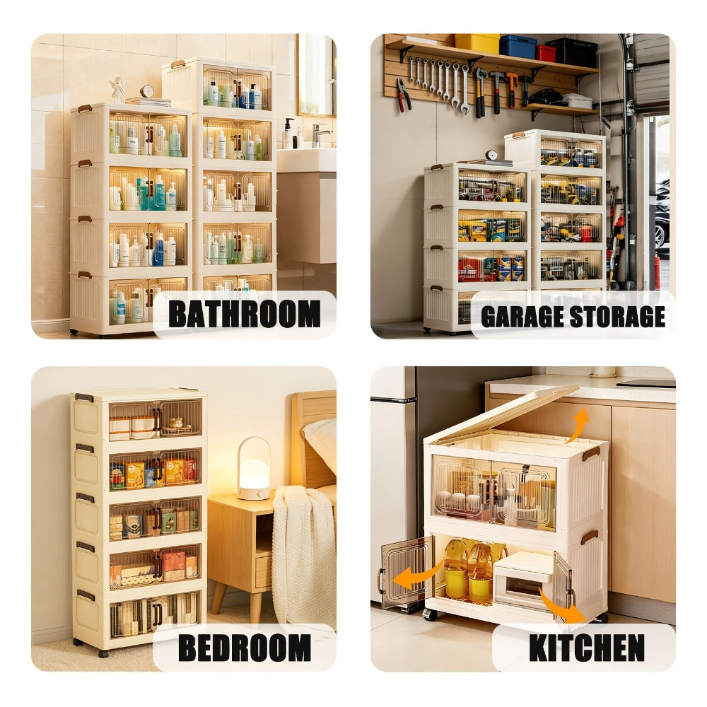 Acrylic Display Cabinet with Clear Door, Dust-Proof Blind Box Figure Showcase Shelf for Mini Toys Collectibles