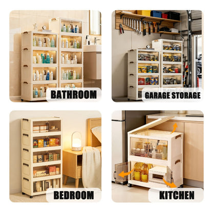 Acrylic Display Cabinet with Clear Door, Dust-Proof Blind Box Figure Showcase Shelf for Mini Toys Collectibles