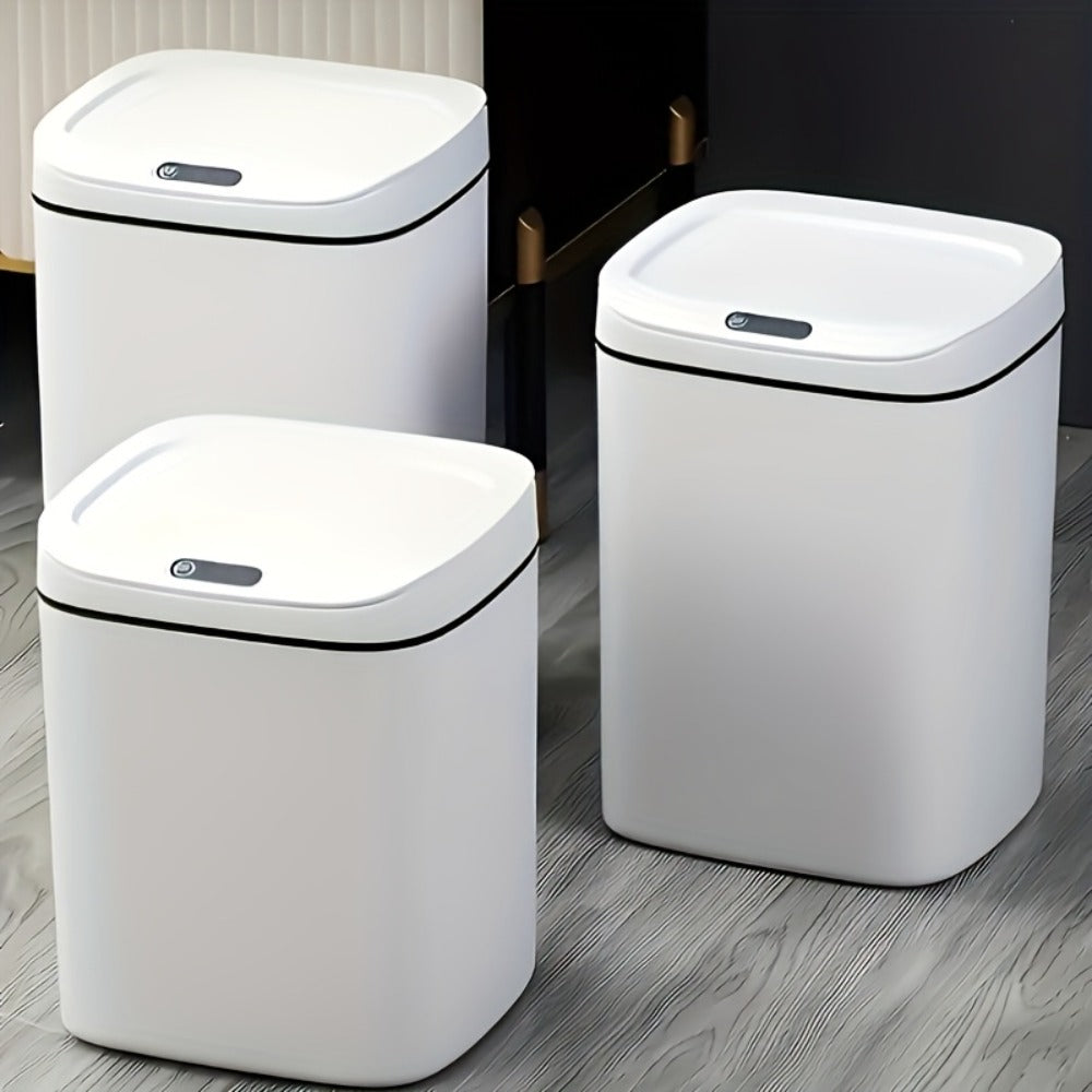 Motion-Activated Touchless Trash Can with Lid, Smart Sensor Waste Bin for Kitchen, Bathroom, Office & Home