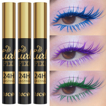 Colorful Mascara Set 3-Piece Bright Shades with Eyebrow Pencil Eyeshadow Pencil & Waterproof Eyeliner