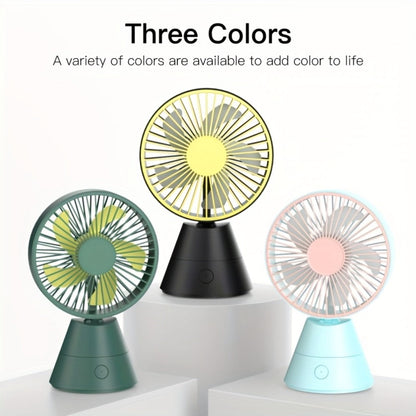 Desktop Fan Auto Oscillating 1800mAh USB Rechargeable, Portable Personal Fan with Wide-Angle Swing
