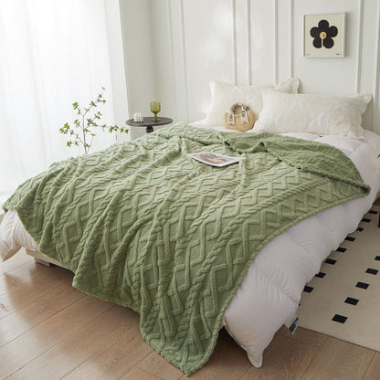 3D Plush Dense Weave Fleece Blanket, Ultra- Throw for Bed, Couch, Travel & Outdoor, Air-Conditioning Friendly