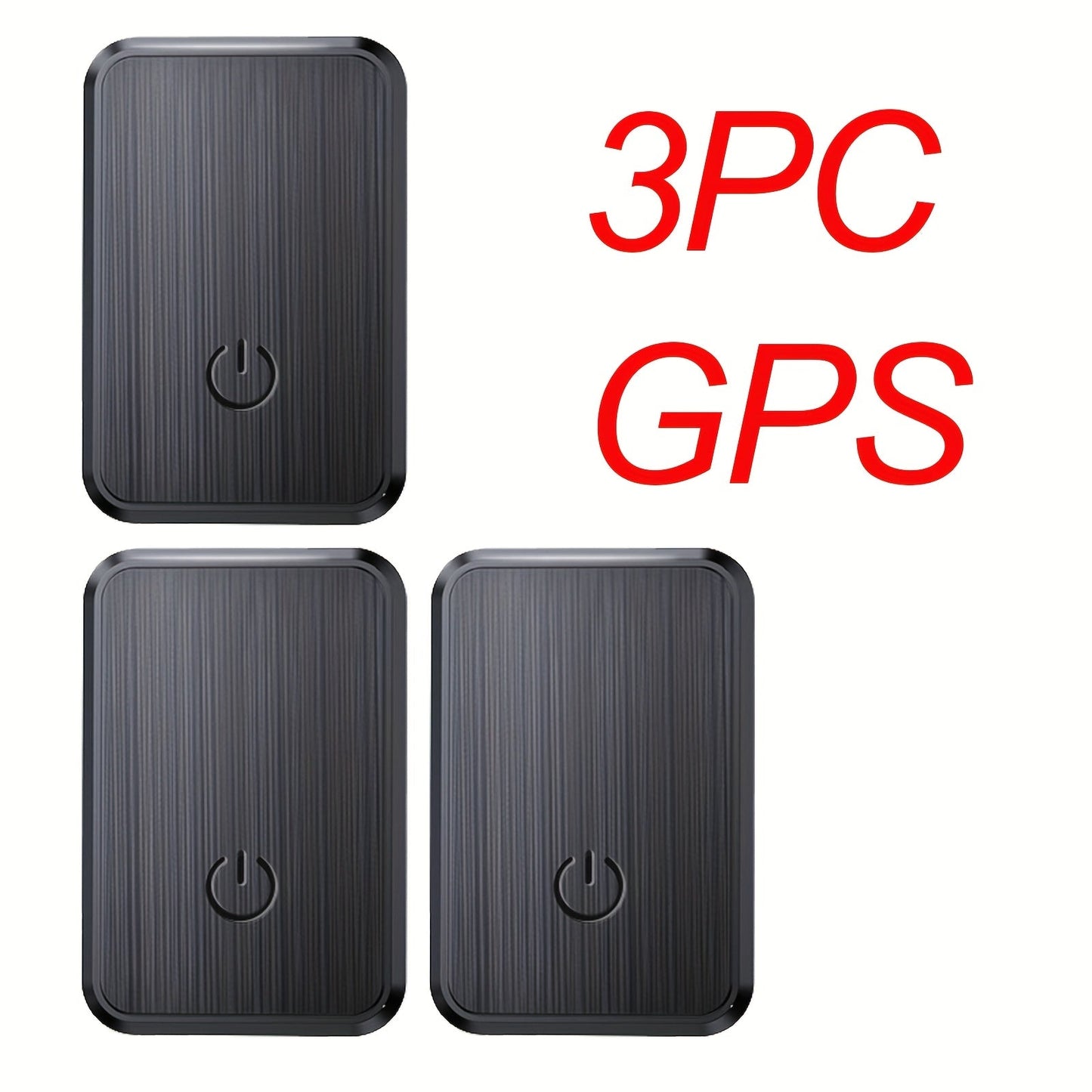 Black Rectangular GF08-Labeled Tracker Device Sets in 2, 3, 4, 5 or 6-Piece Checkout Options