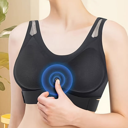 Electric Chest Massager Vibration Rechargeable - Intelligent Constant Temperature Heating Massage Bra for Women