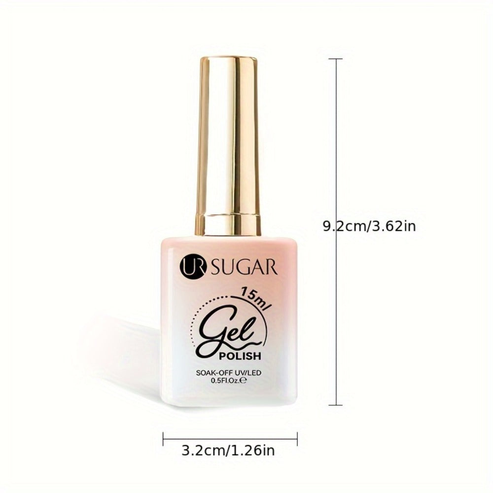 Gel Nail Polish UR SUGAR Reflective Glitter in 15ml with Fluorescent Neon Shimmer and UV/LED Soak-Off Cure