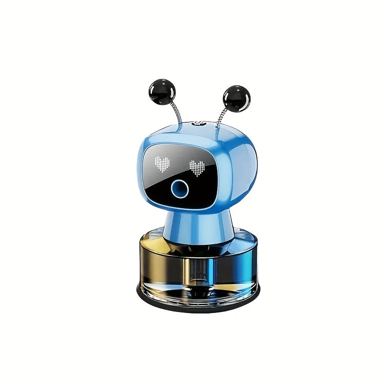 Car Air Freshener Robot-Shaped Auto Spray Diffuser with Four Intensity Levels and Five Color-Scent Options