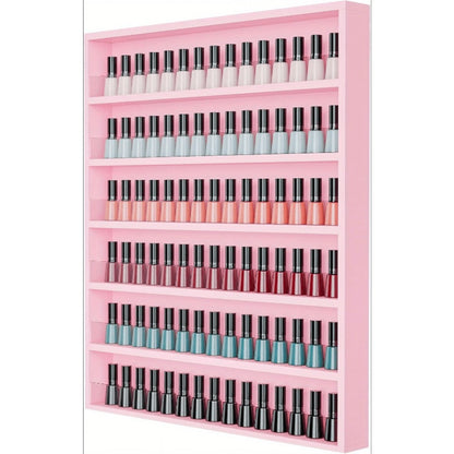 Wall Mount Nail Polish Rack Organizer 6 or 10 Tier with Acrylic Baffle Salon Display Shelf for Gel Polish