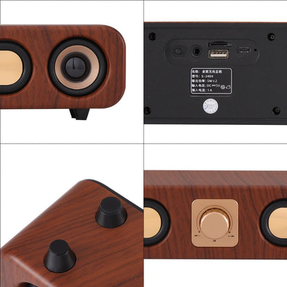 Classic Vintage 10W Bluetooth Desktop Soundbar with Dual 2-Inch Speakers, USB & 3.5mm AUX & TF Card Input