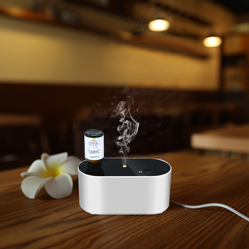 Waterless Essential Oil Diffuser, Smart Aroma Diffuser with 3 Modes, Auto Cycle Atomizer & Colorful LED Lights for Home Office Car Yoga