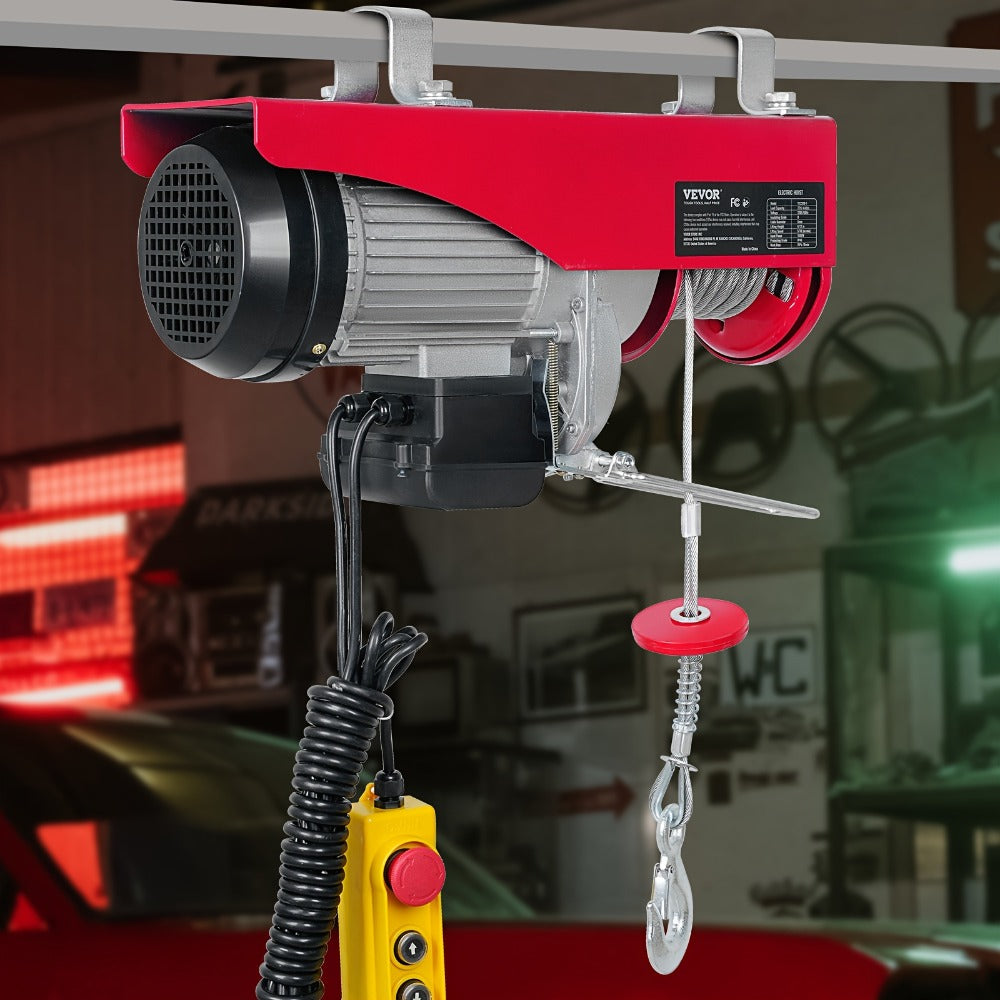 Electric Hoist Garage Hoist Winch 120V, Single Rope / Dual Rope, 40 ft Lift Height, Solid Copper Motor