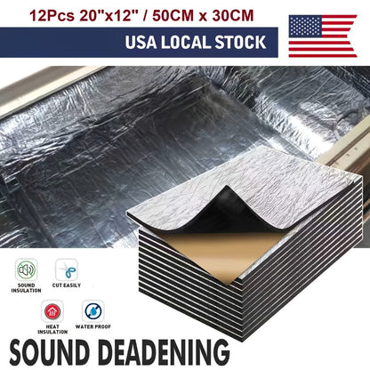 Car Sound Deadening Mat 276MIL 19sqft – 12 Sheets 20"x12" Auto Sound Dampening & Heat Insulation for Door Hood Trunk Floor Firewall